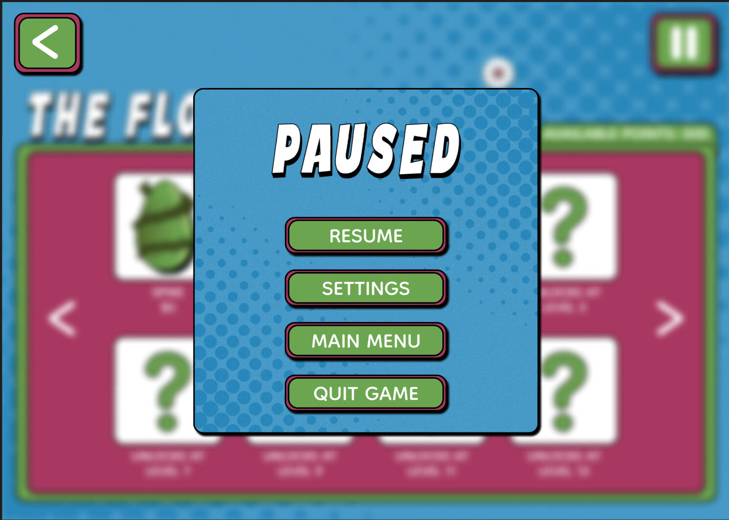 Botanical Brawl Pause Menu Botanical Brawl Pause Menu